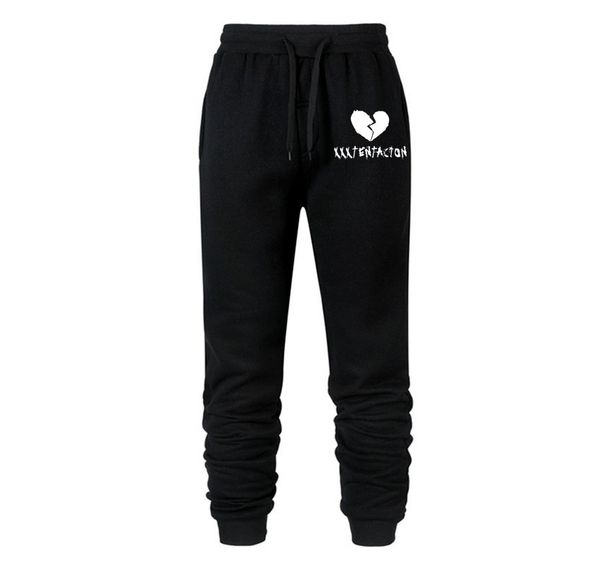 

new xxxtentacion print pants men's jogger trousers harem pants jogger straight sweatpants s-xxxl, Black