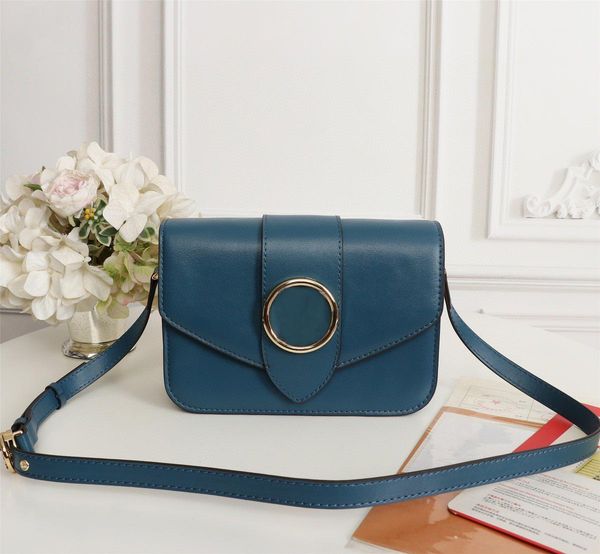 

pont 9 purse handbag women lady genuine leather smooth cowhide purse shoulder bag clutch crossbody circle signature buckle evening bag