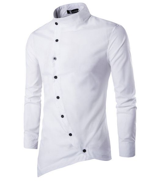 

large size fashion mens shirt brand leisure solid dress shirts patchwork twill social wedding shirts mens clothing summer, White;black