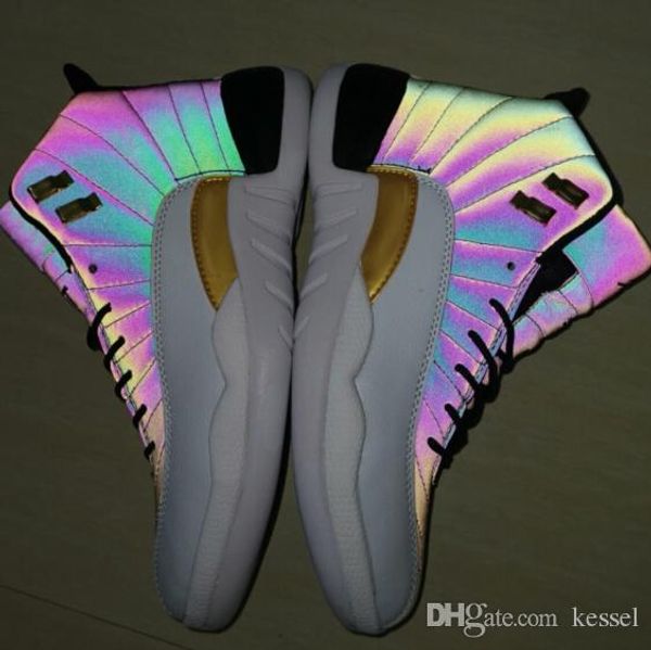 

2019 jumpman xii 12 12s chameleon 3m reflect flash of light basketball shoes for men sports athletic sneaker man trainers 7-13