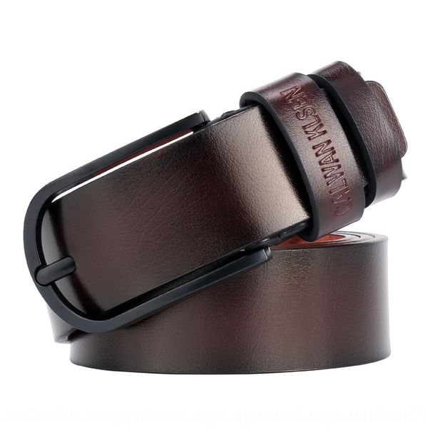 

buckle imitation head black casual men's pin buckle pin belt imitation head black casual men's belt belt, Black;brown