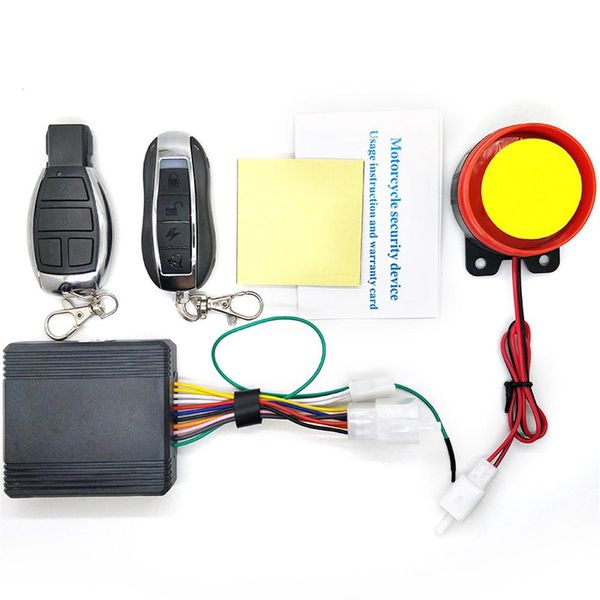 

12v universal motorcycle burglar alarm double remote control start-up flameout double flashing car detector burglar alarm