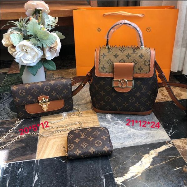 

three-piece designers luxury handbag wallet crossbody bag casual leather handbag crossbody bag femaletote new -7