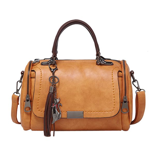 

2019 women's high-volume fashion tassel cross shoulder bag casual female bags trunk tote shoulder bags #n