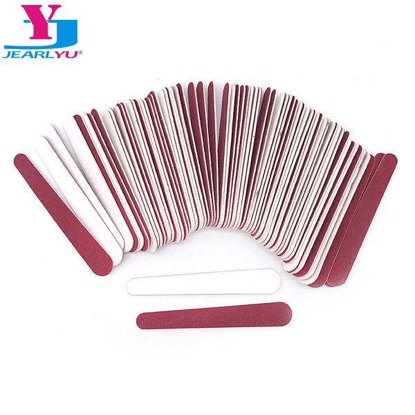 

100x mini nail files 180/240 wooden disposable red white sanding polishing buffer salon manicure tip nail art tool manicure set