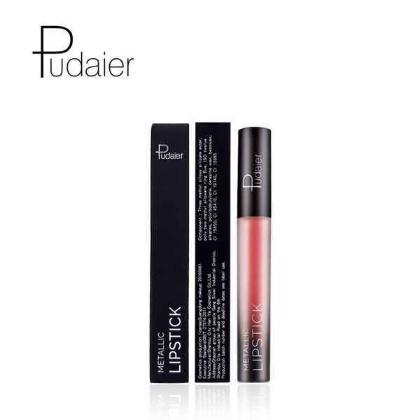 

240pcs wholesale pudaier matte liquid lipstick waterproof lip gloss lip tint cosmetics makeup nude purple black 26 colors dhl