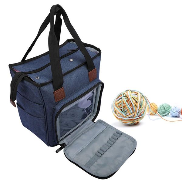 

crochet hooks thread yarn storage bag diy organizer holder wool crochet hooks knitting needles sewing set diy storage bag