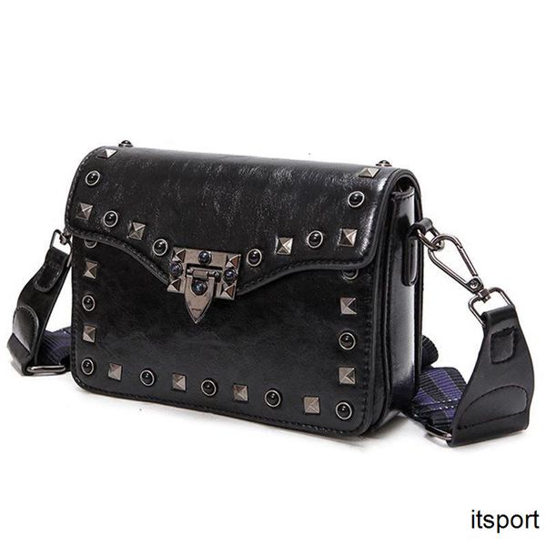 

celebrity style messenger bags women brand flap purse borse 2020 shoulder bag rivet crossbody bag designer handbags high quality
