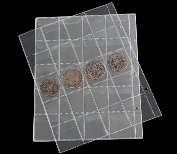 

20pcs portable 20/30/42 pockets plastic coin holders storage collection money case high quality