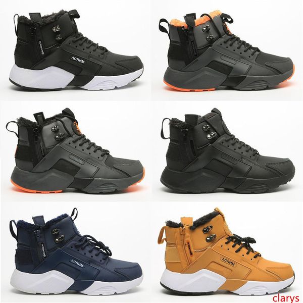 

huarache 6 outdoor shoes huraches men women trainers run ultra for black pink blue high ankle add wool warm designer sneakers size 36-45