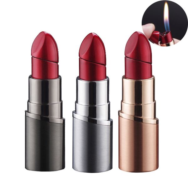 

Нового Творческого бутан зажигалка Mini Помада зажигалок Леди сигареты подарки