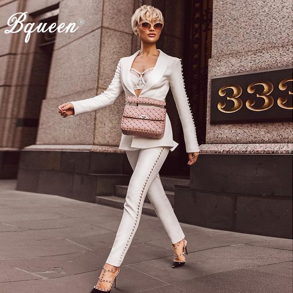 

indressme autumn women 2 piece sets fashion long sleeve button deep v solid lace up full bodycon pants 2017 new arrival, White;black