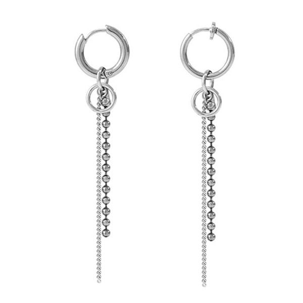 

2019 fashion kpop bts earring 1pc jewelry bangtan boys tassel long chain pendant stud earrings accessories for mens womens, Golden;silver