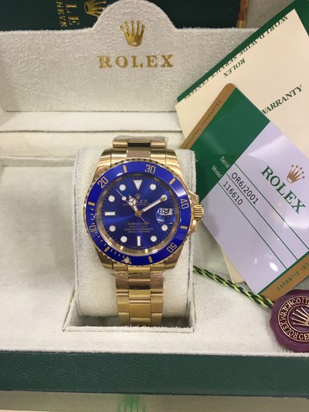 

with original box wristwatch 40mm 116618 ceramic bezel blue dial automatic 2813 movement sport mens watch men's wrist watches, Slivery;brown