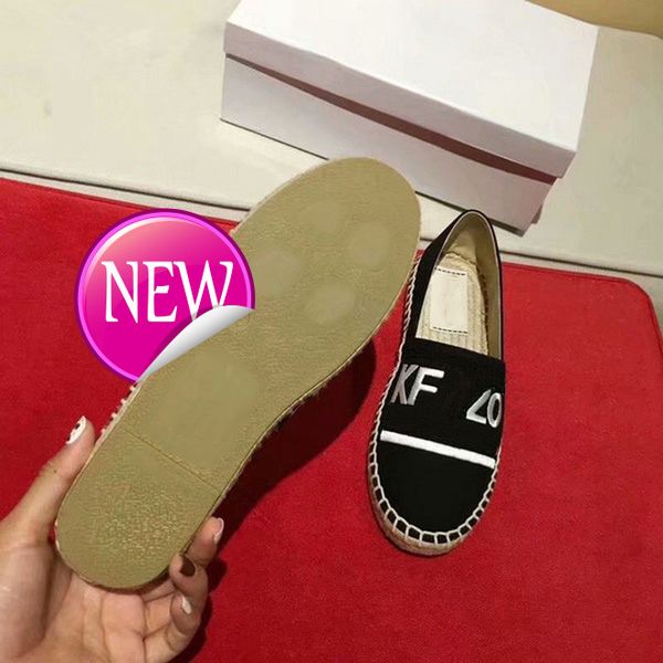 

fashionable embroidered straw woven shoes fisherman lovers shoes, Black