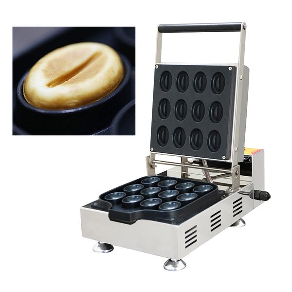 

Commercial u e coffee bean waffle maker 110v 220v electric manual mini egg waffle machine iron baker grill pan plate