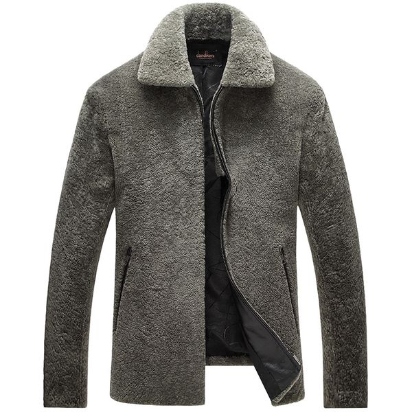 

Sheep Shearling Fur Coats Autumn Winter Jacket Men Real Fur Coat Streetwear Mens Wool Coat Plus Size Veste Homme MY1576