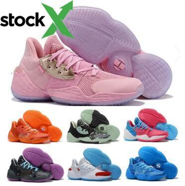 

harden vol 4 mens basketball shoes pink lemonade candy paint red camo scarlet barbershop glow green royal bright blue bhm chaussure sneakers