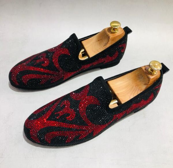 

2019 men driving shoes shoes suede rhinestone shipping flat black 00394 casual loafers vfufn