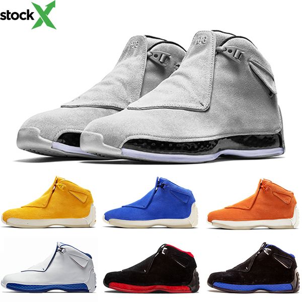 

18 18s xviii mens basketball shoes toro yellow suede black white bred royal blue athletic sports sneakers trainers designer chaussures 8-13
