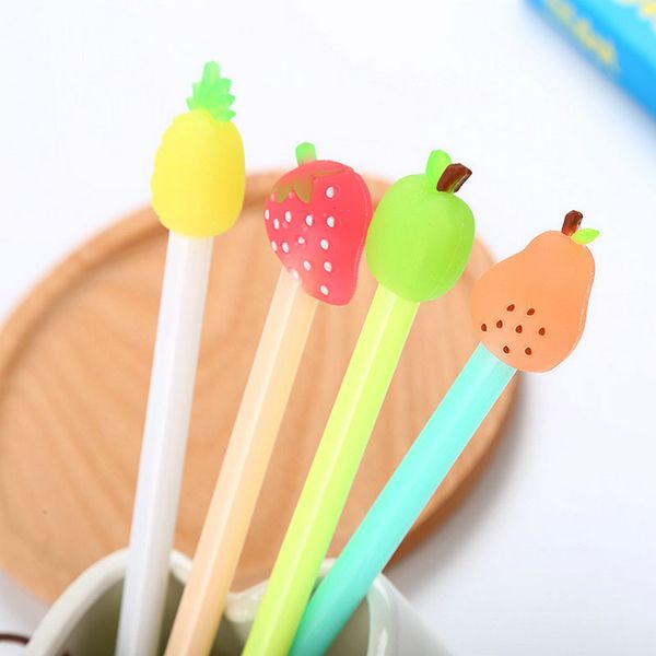 

cartoon simulation fruit neutral pen creative learning stationery needle pen office supplies black gel