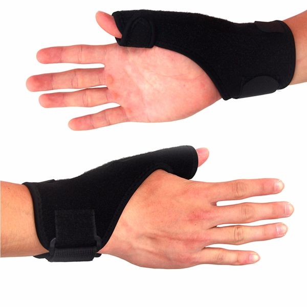 

left/right thumb wrist support brace guard support splint stabiliser sprain arthritis spica, Black;red