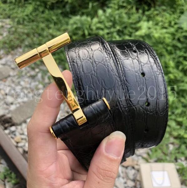 

2019 belts men clothing accessories business belts for men big buckle fashion mens leather belts wholesale f-16, Black;brown