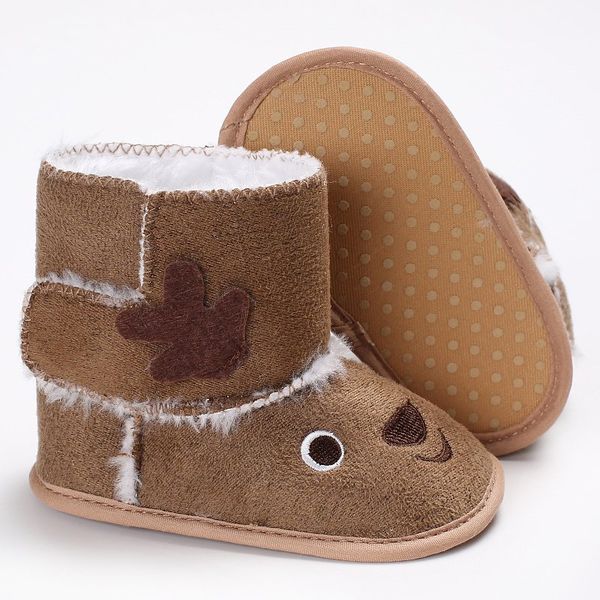 

first walkers christmas deer winter warm snow boots lovely baby girl soft sole shoes toddler infant cotton bottom shoes