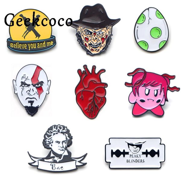 geekcoco мода эмаль pin мультфильм симпатичные характер брошь коллекция металл нагрудный знак брошь для женщин мужчину ювелирных изделий под, Gray