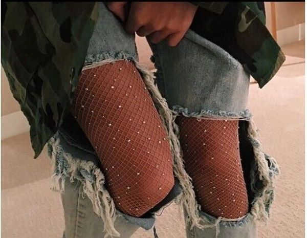 

лето горячие женщины дамы черный большой mesh чистая pattern поножи, Black