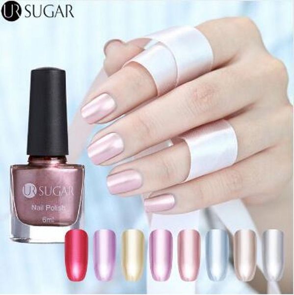 UR Şekeri 6 ml Metalik Oje Ayna Etkisi Lake Gül Altın Gümüş Parlak Metal Tırnak Vernik Manikür Nail Art Lehçe DIY