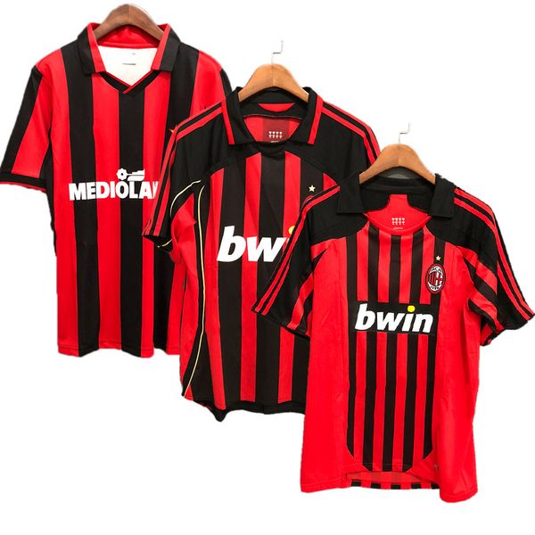 

Milan retro occer jer ey 1999 1991 gullit maldini bare i ronaldo gilardino inzaghi eedorf gattu o hevchenko football hirt, Black;yellow