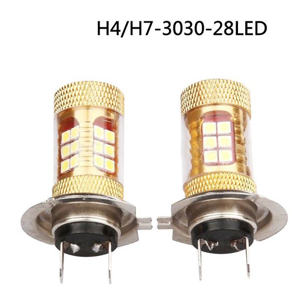 

2pcs car styling led headlamps 28smd high-power front fog lamps h4 h7 28w