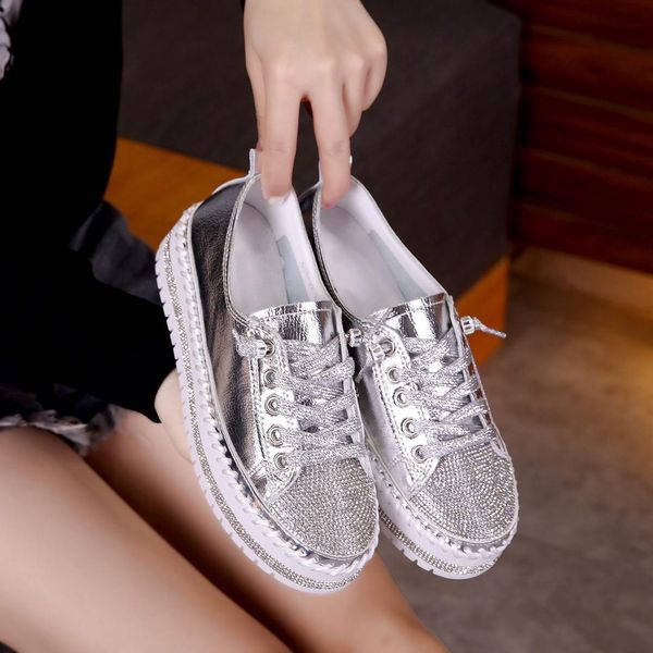 

breathable utility classic silver white women casual shoes red one sports skateboarding high low cut wheat trainers sneakers 35-39, Black