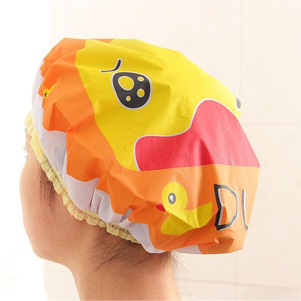

cute cartoon turban shower cap quickly dry hair shower hat wrapped towel bathing cap bathroom accessories waterproof bathing l*5