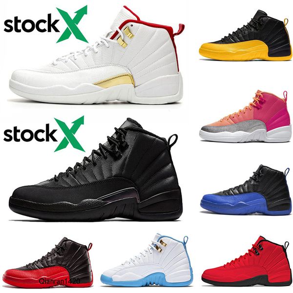

stock x 12 12s basketball shoes for men punch taxi university gold fiba bulls mens designer sport shoes sneaker trainer 7-13