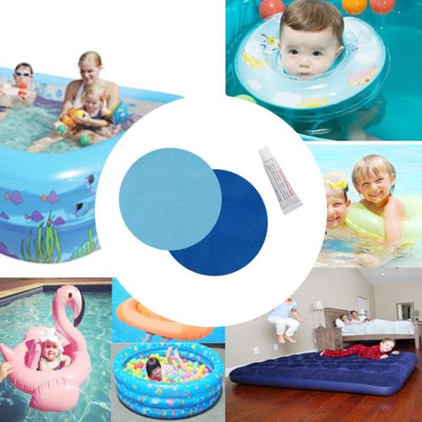 

pool & accessories 10pcs inflatable toy swimming with pvc ring mattress repair glue bed rubber boat round patch material
