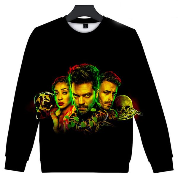 

2019 tv series preacher season 4 jesse cassidy tulip 3d round neck sweatshirt men/women casual harajuku o-neck clothes, Black