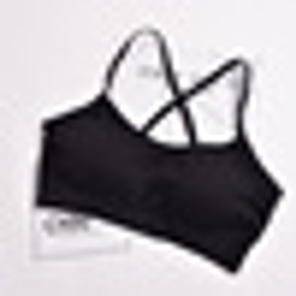 

2019 summer new seamless piece of beauty back wrapped chest anti-lighting with chest pad sports tube female, Red;black