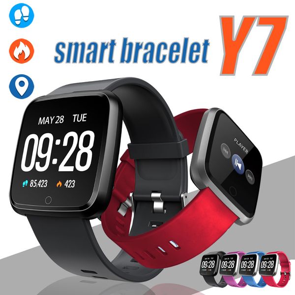 

Y7 смарт фитнес браслет Smartwatch артериальное давление кислорода Спорт трекер часы м