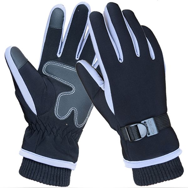 

men ski gloves adjustable touch screen outdoor sports thickened protective cycling waterproof winter keep warm insulated