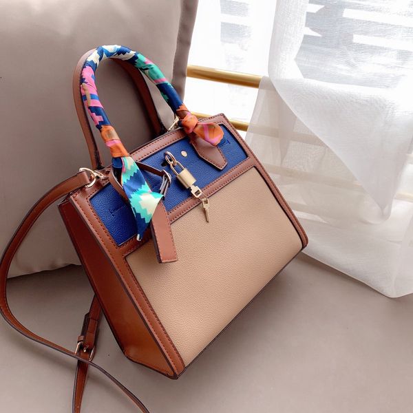 

2020 designer handbag textured shoulder bag silk scarves lady hand bag cfy20042244