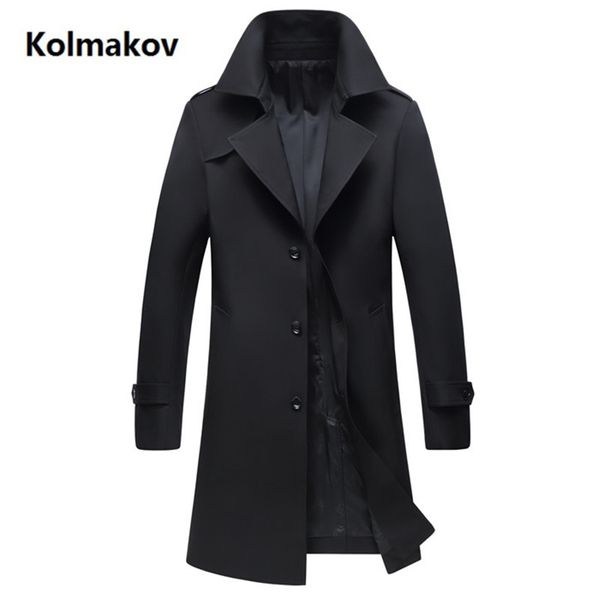 

2019 new style coat men's fashion jackets trench coat mens business windbreaker classic overcoat men size -4xl, Tan;black