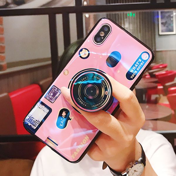 

Девушка стиль ретро для samsung s9 плюс чехол для камеры с многофункциональной подставкой дизайнер телефон случае синий луч силикона для Samsung Note9 случае