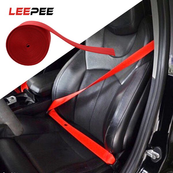 

leepee 3.5m car seat safety belts strap webbing strengthen seat belt webbing fabric racing interior accessories universal