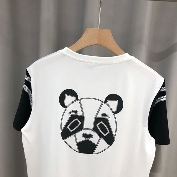 

весна лето год крысы ins горячий париж лоскутная футболка мужчины дизайнер простой мультфильм футболка женщины улица роскошь повседневная фу, White;black