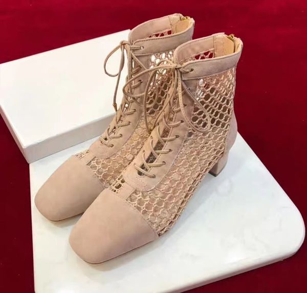 

2019 new arrival fashion women shoes lace-up roman ankle boots luxury designer genuine leather shoes size:35-40, Black