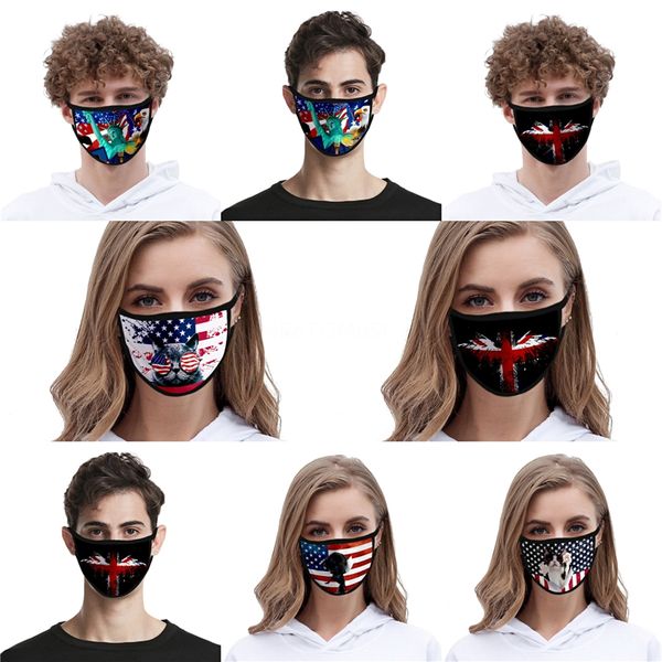

wholesale cool fashion party designer face mask fun fancy dress washable mouth muffle mask reusable windproof cotton masks#aq351