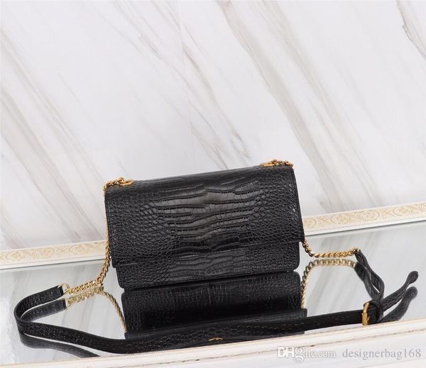 

women designer shoulder bags crocodile pattern chain crossbody bag luxury handbags alligator leather flap chain shoulder bags