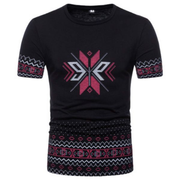 

Men Tshirt Floral Printed Summer New Mens Crew Neck Short Sleeves Tops High Street Tee Fashion M-2XL